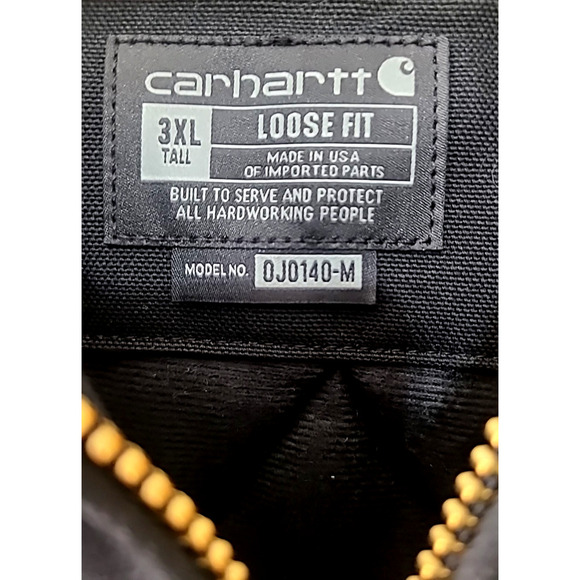 Carhartt Hooded Active Jacket Men's 3XL Tall Loose Fit Black Duck Insulated New - Picture 4 of 6